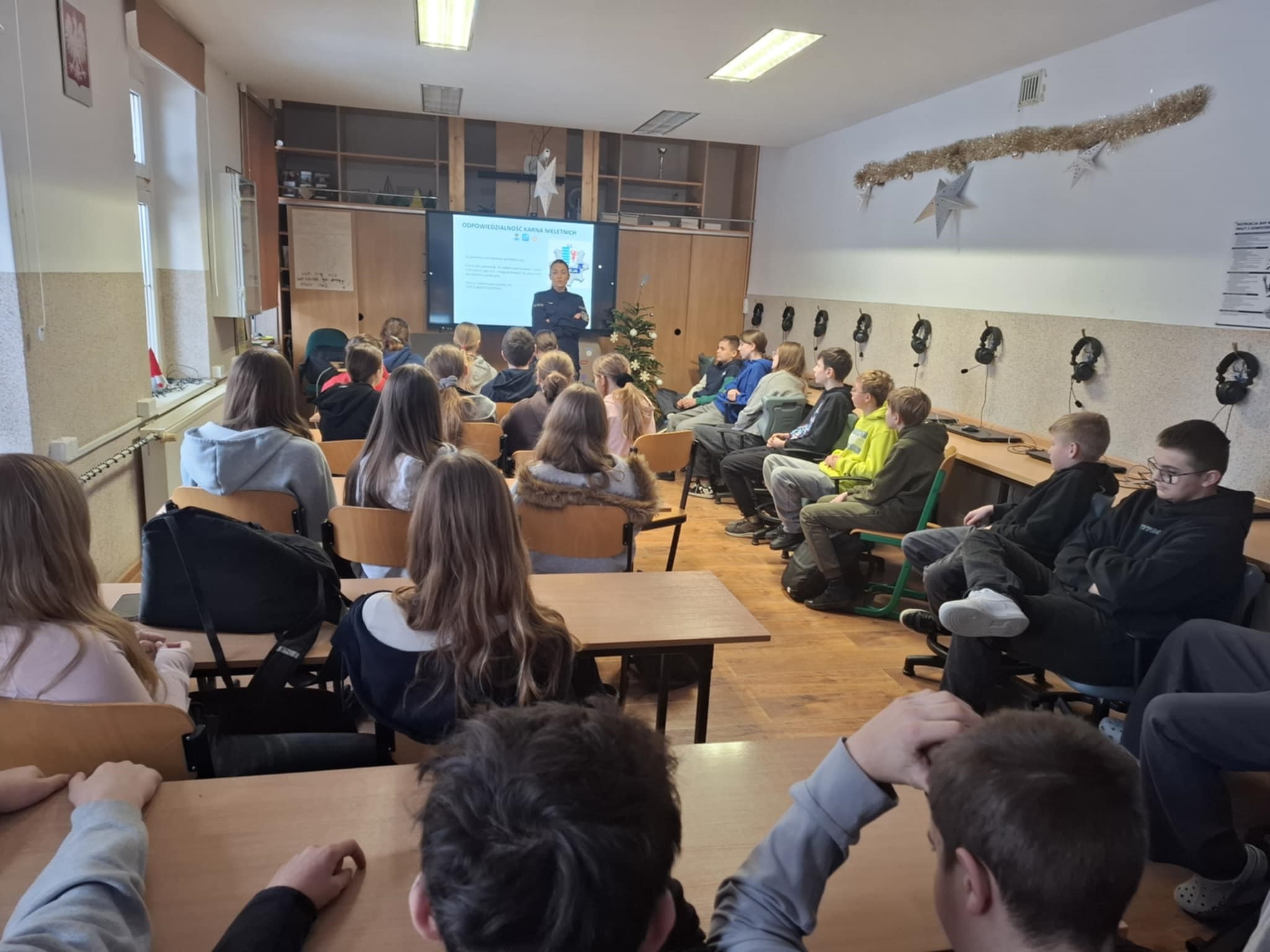 Spotkanie klas 3-8 z profilaktykiem